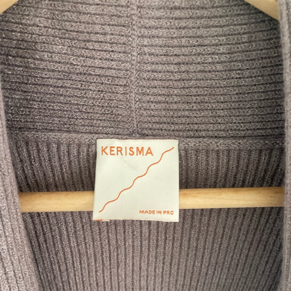 Kerisma Miko Cardigan Sweater: Taupe (S/M) - Picture 4 of 5